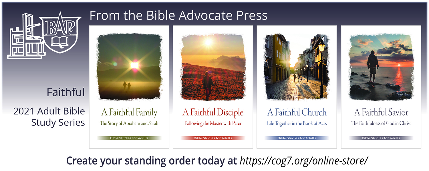2021 Adult Bible Study Series by Bible Advocate Press: Faithful - Four Themed Covers in Solitude and Reflection.