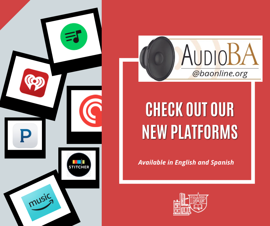 Discover AudioBA's new platforms in English and Spanish on iHeartRadio, Pandora, Stitcher, and more.